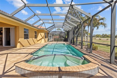 Perfectly positioned along the golf course, this elegant pool on Venetian Golf and River Club in Florida - for sale on GolfHomes.com, golf home, golf lot
