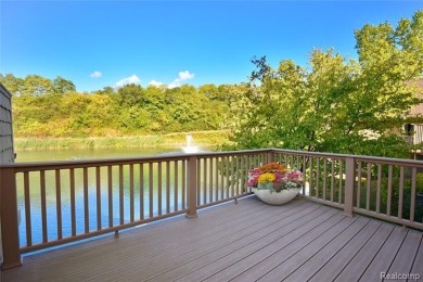 At the end of the private street, with beautiful water, fountain on The Heathers Club in Michigan - for sale on GolfHomes.com, golf home, golf lot