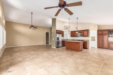Welcome to this beautiful 2-bedroom, 2-bathroom home with a den on Eagles Nest at Pebble Creek in Arizona - for sale on GolfHomes.com, golf home, golf lot