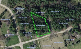 This .93 acre parcel has plenty of mature pine trees and sits on Lake Carroll Golf Course in Illinois - for sale on GolfHomes.com, golf home, golf lot
