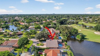 RARELY AVAILABLE POOL, LAKE  and GOLF COURSE views from this on Jacaranda Golf Club in Florida - for sale on GolfHomes.com, golf home, golf lot