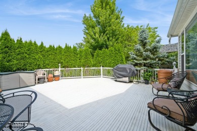 An INVITING front porch and PEACEFUL water feature greets you at on Whisper Creek Golf Club in Illinois - for sale on GolfHomes.com, golf home, golf lot