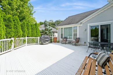 An INVITING front porch and PEACEFUL water feature greets you at on Whisper Creek Golf Club in Illinois - for sale on GolfHomes.com, golf home, golf lot