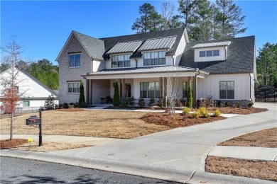 Welcome to this wonderfully modern farmhouse in the stunning on The Governors Towne Club in Georgia - for sale on GolfHomes.com, golf home, golf lot