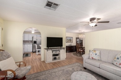 Welcome to this beautifully laid-out 2 bedroom, 2 bathroom home on Sun Lakes Country Club in Arizona - for sale on GolfHomes.com, golf home, golf lot