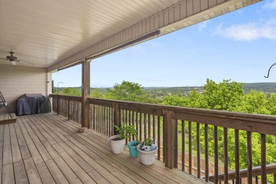 Gorgeous views from this home perched on a hilltop overlooking on Pointe Royale Village Country Club in Missouri - for sale on GolfHomes.com, golf home, golf lot