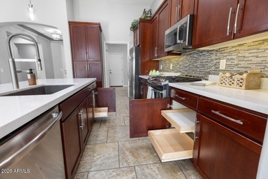 This stunning Vita model delivers high-end finishes beginning on Tuscany Falls At Pebble Creek in Arizona - for sale on GolfHomes.com, golf home, golf lot