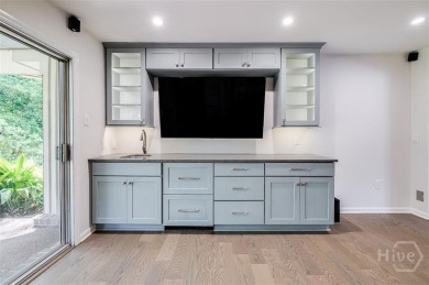 Fully renovated, one-level mid-century brick home overlooking on Wilmington Island Club in Georgia - for sale on GolfHomes.com, golf home, golf lot