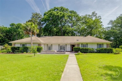 Fully renovated, one-level mid-century brick home overlooking on Wilmington Island Club in Georgia - for sale on GolfHomes.com, golf home, golf lot