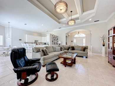 Immaculate concrete block home with high and coffered ceilings on Marsh Creek Country Club in Florida - for sale on GolfHomes.com, golf home, golf lot