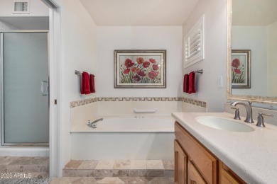 This beautifully maintained single-level 3 bed, 2 bath home sits on Sunland Springs Golf Course  in Arizona - for sale on GolfHomes.com, golf home, golf lot