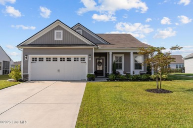 Contemporary coastal elegance defines this nearly new Eagle Run on Crow Creek Golf Club in North Carolina - for sale on GolfHomes.com, golf home, golf lot