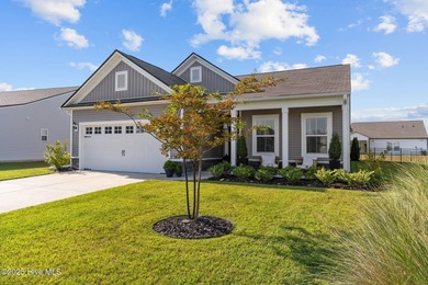 Contemporary coastal elegance defines this nearly new Eagle Run on Crow Creek Golf Club in North Carolina - for sale on GolfHomes.com, golf home, golf lot