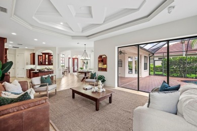 This gorgeous custom Lee Wetherington home is poised on one of on Lakewood Ranch Golf and Country Club in Florida - for sale on GolfHomes.com, golf home, golf lot