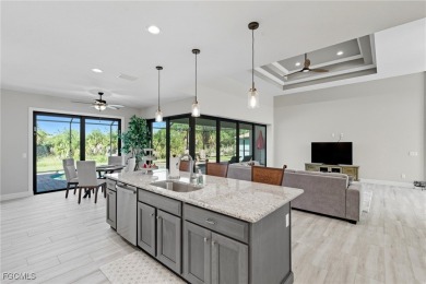 Built in 2023, this immaculate home offers soaring 14-ft on Rotonda Golf and Country Club - Long Marsh  in Florida - for sale on GolfHomes.com, golf home, golf lot