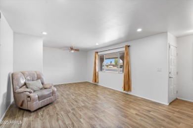 What a gem in Sun City! This home sits on a prime north/south on Sun City South Golf Course in Arizona - for sale on GolfHomes.com, golf home, golf lot