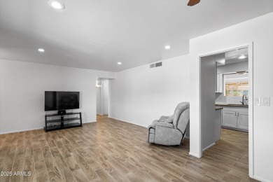 What a gem in Sun City! This home sits on a prime north/south on Sun City South Golf Course in Arizona - for sale on GolfHomes.com, golf home, golf lot