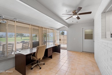 What a gem in Sun City! This home sits on a prime north/south on Sun City South Golf Course in Arizona - for sale on GolfHomes.com, golf home, golf lot