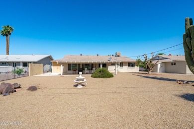 What a gem in Sun City! This home sits on a prime north/south on Sun City South Golf Course in Arizona - for sale on GolfHomes.com, golf home, golf lot