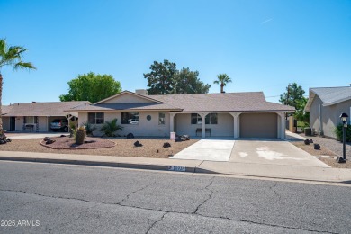 What a gem in Sun City! This home sits on a prime north/south on Sun City South Golf Course in Arizona - for sale on GolfHomes.com, golf home, golf lot
