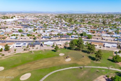What a gem in Sun City! This home sits on a prime north/south on Sun City South Golf Course in Arizona - for sale on GolfHomes.com, golf home, golf lot