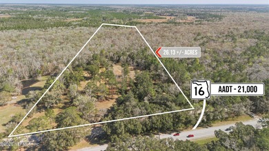 This +/-26.13 acre property at 3940 State Road 16 in St on King and Bear Golf Course/World Golf Village in Florida - for sale on GolfHomes.com, golf home, golf lot