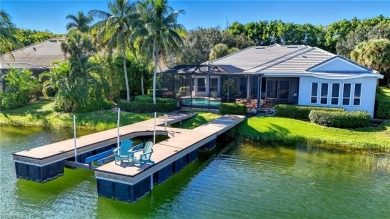 Experience the pinnacle of waterfront living at 18361 Verona on Miromar Lakes Golf Club in Florida - for sale on GolfHomes.com, golf home, golf lot