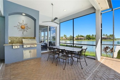 Experience the pinnacle of waterfront living at 18361 Verona on Miromar Lakes Golf Club in Florida - for sale on GolfHomes.com, golf home, golf lot