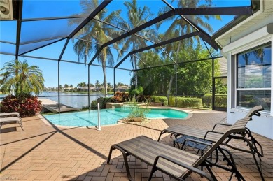 Experience the pinnacle of waterfront living at 18361 Verona on Miromar Lakes Golf Club in Florida - for sale on GolfHomes.com, golf home, golf lot