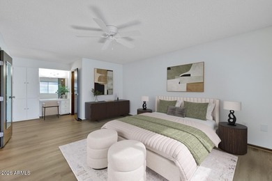 Beautifully updated patio-style townhouse offering modern on PalmBrook Country Club in Arizona - for sale on GolfHomes.com, golf home, golf lot