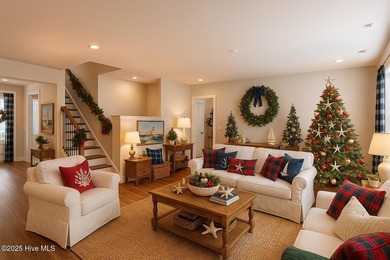 Experience elevated coastal living in this luxury 4-bedroom home on Crow Creek Golf Club in North Carolina - for sale on GolfHomes.com, golf home, golf lot