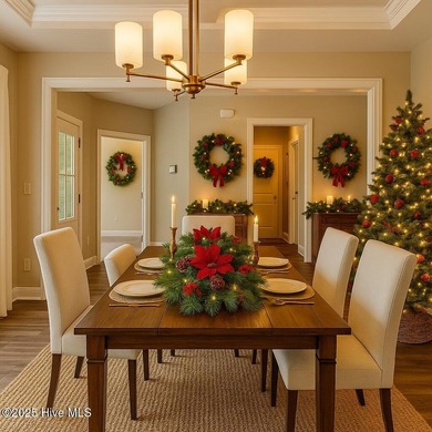 Experience elevated coastal living in this luxury 4-bedroom home on Crow Creek Golf Club in North Carolina - for sale on GolfHomes.com, golf home, golf lot