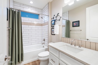 This exceptional 2024 residence presents 3 bedrooms, 2.5 baths on Quail Creek Country Club  in Arizona - for sale on GolfHomes.com, golf home, golf lot