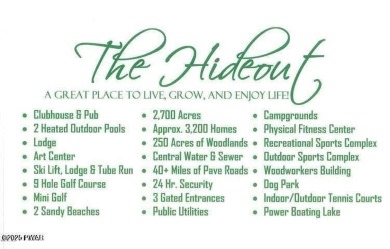 Nice Level Lot located in the Hideout Community. Year Round on The Hideout Golf in Pennsylvania - for sale on GolfHomes.com, golf home, golf lot