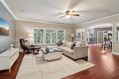 This exquisite Traditional Craftsman home rests near the end of on Traditions of Braselton Golf Club in Georgia - for sale on GolfHomes.com, golf home, golf lot