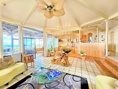 Hidden from the road by mature landscaping (terraced lava rock on Waikoloa Village Golf Club in Hawaii - for sale on GolfHomes.com, golf home, golf lot