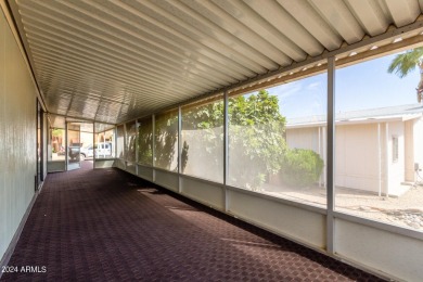 ON LEASED LAND-55+:This charming 2-bedroom, 1.75-bath home is on Sun City Riverview Golf Course in Arizona - for sale on GolfHomes.com, golf home, golf lot