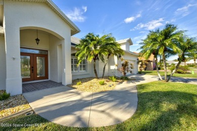 This exquisite waterfront home w/ gas heated; saltwater pool on Savannahs Golf Club in Florida - for sale on GolfHomes.com, golf home, golf lot