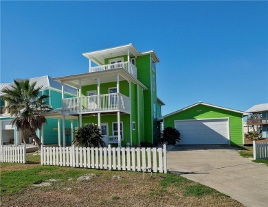 Come and enjoy this fun, colorful beach house in Mustang Royale on Palmilla Beach Golf Club in Texas - for sale on GolfHomes.com, golf home, golf lot