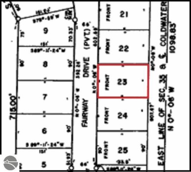 Beautiful lot at all sports private Lake Isabella with road on The Pines Golf Course at Lake Isabella in Michigan - for sale on GolfHomes.com, golf home, golf lot