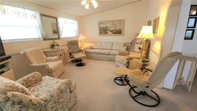 1996 MOBILE HOME IN ACTIVE 55+ COMMUNITY. FURNISHED one bedroom on River Run Golf Links in Florida - for sale on GolfHomes.com, golf home, golf lot