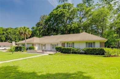Fully renovated, one-level mid-century brick home overlooking on Wilmington Island Club in Georgia - for sale on GolfHomes.com, golf home, golf lot