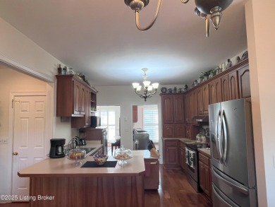 LAKEFRONT! Stately custom-built brick Colonial in sought-after on Old Bridge Golf Club in Kentucky - for sale on GolfHomes.com, golf home, golf lot