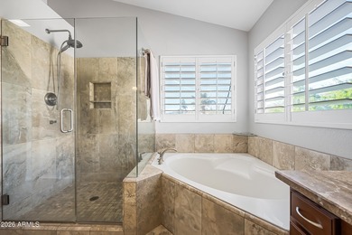 Stunning 4-bedroom, 3-bath home on the golf course in Ahwatukee on The Foothills Golf Club in Arizona - for sale on GolfHomes.com, golf home, golf lot