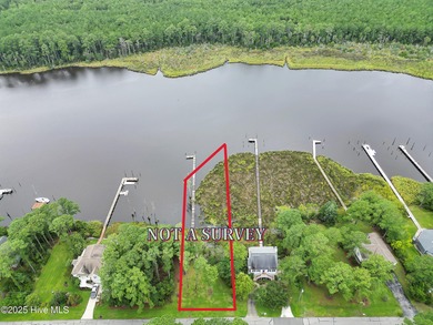 Waterfront homesite with extensive dock frontage in the gated on Harbour Point Golf Club in North Carolina - for sale on GolfHomes.com, golf home, golf lot
