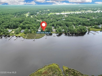 Waterfront homesite with extensive dock frontage in the gated on Harbour Point Golf Club in North Carolina - for sale on GolfHomes.com, golf home, golf lot