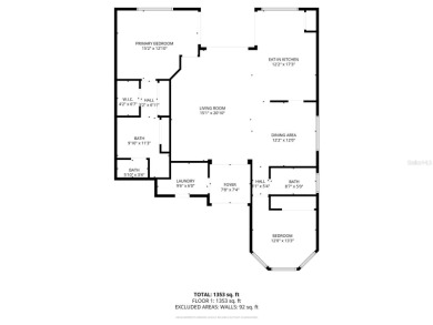 Well-maintained 2 bedroom 2 full bathrooms home nestled in on Tampa Bay Golf and Country Club in Florida - for sale on GolfHomes.com, golf home, golf lot