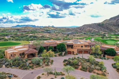 Masterfully positioned overlooking the 9th hole of the Geronimo on Desert Mountain Club - Apache Golf Course in Arizona - for sale on GolfHomes.com, golf home, golf lot