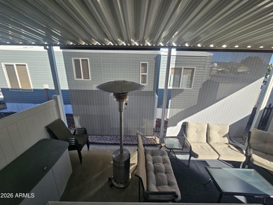 This 1BD 1.5BA home boasts an open floor plan, stunning sunset on Viewpoint Golf Resort in Arizona - for sale on GolfHomes.com, golf home, golf lot