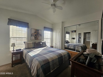 This 1BD 1.5BA home boasts an open floor plan, stunning sunset on Viewpoint Golf Resort in Arizona - for sale on GolfHomes.com, golf home, golf lot